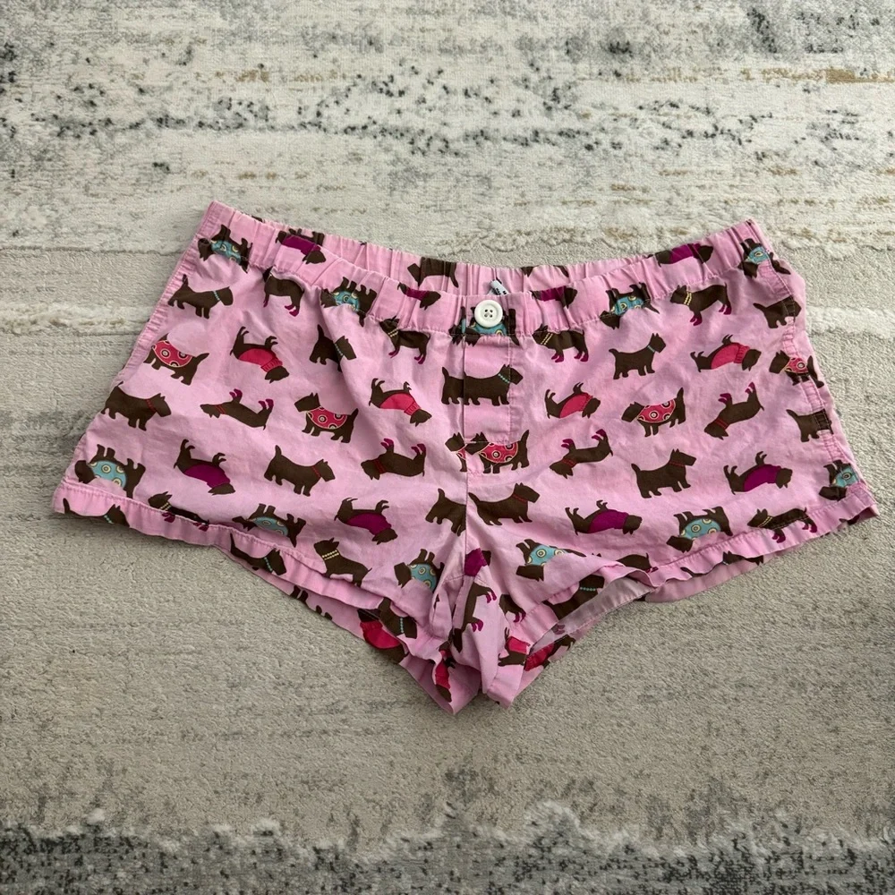 Old Navy pink with dog pattern lounge or sleep short shorts
